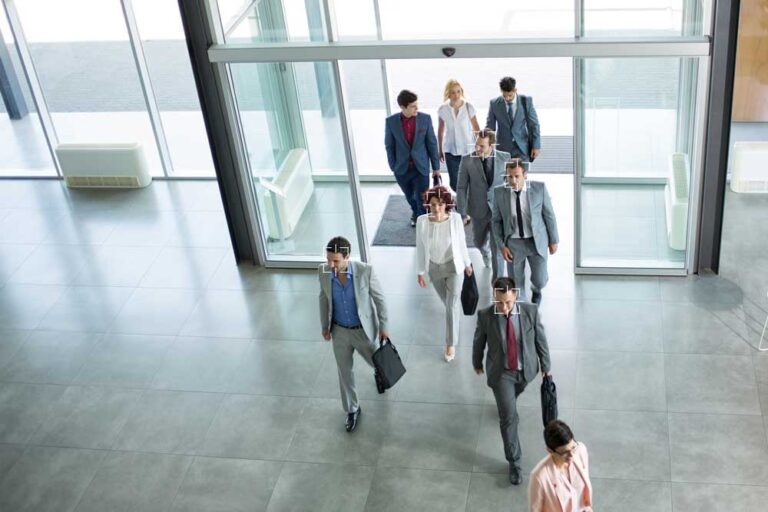 Facial scans of business visitors