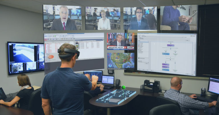 Video Surveillance Walls and Augmented Realty Headsets