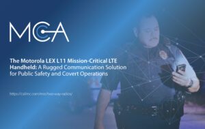 police officer using the Motorola LEX L11 mission-critical LTE handheld solution