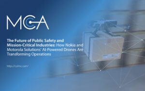 AI drones carrying boxes. Providing a safer and more cost-effective alternative to traditional methods - especially in hazardous environments that are difficult to access.