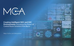 screenshots of Barco control room software, which is a control room solution that provides real-time data visualization