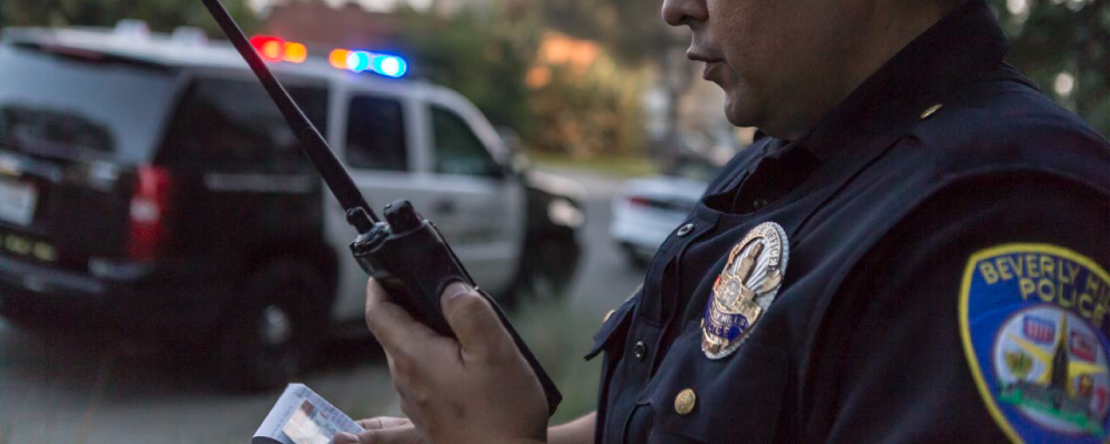 APX8000 All-Band P25 Portable Radio in Officers Hand