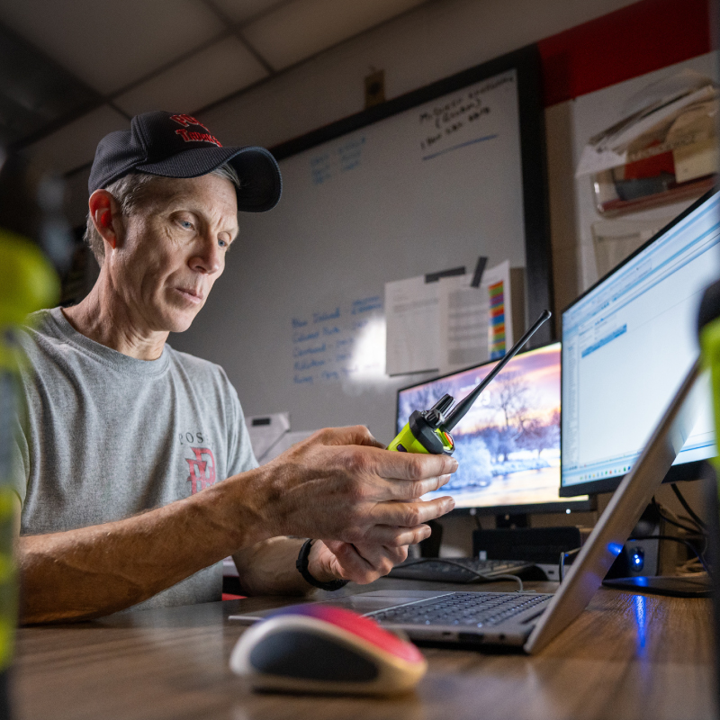 Fire Chief Holding APX N70 XE Radio