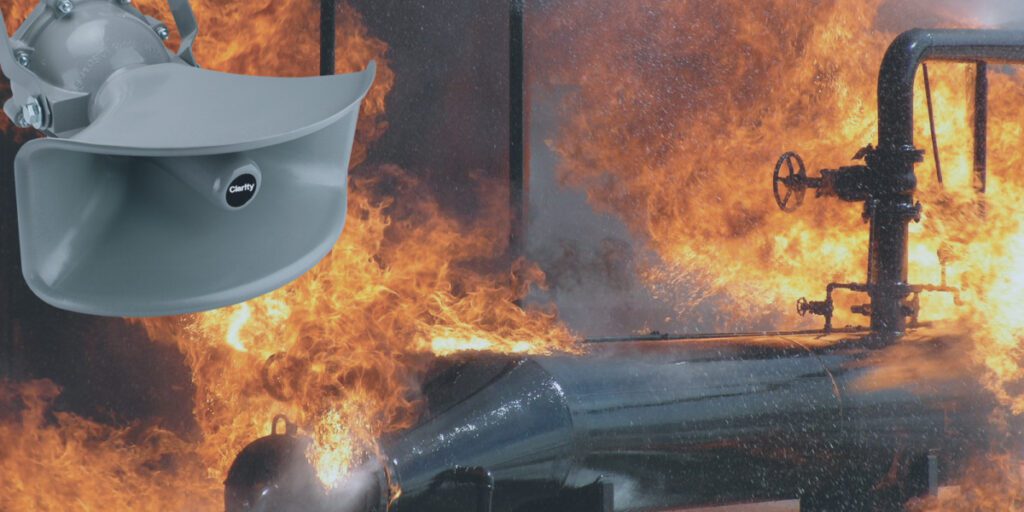 Valcom Clarity Explosion-Proof Horn for Emergency Mass Notifications in the Oil and Gas Sector