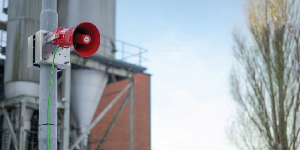 Axis network explosion proof horn for mass notification