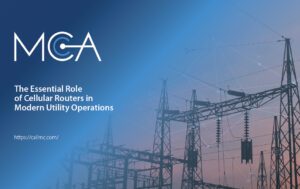 a modern smart grid substation transformed by cellular routers for utilities