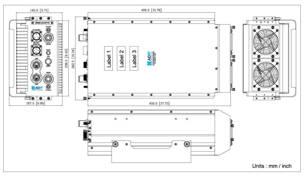 SDRX-43-BTF Technical Labels
