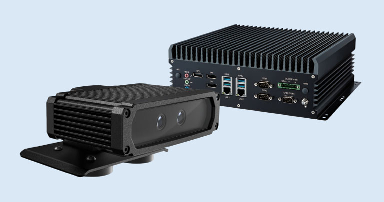 Picture of the L5M Mobile ALPR Camera and Associated VIP Edge Processing Appliance