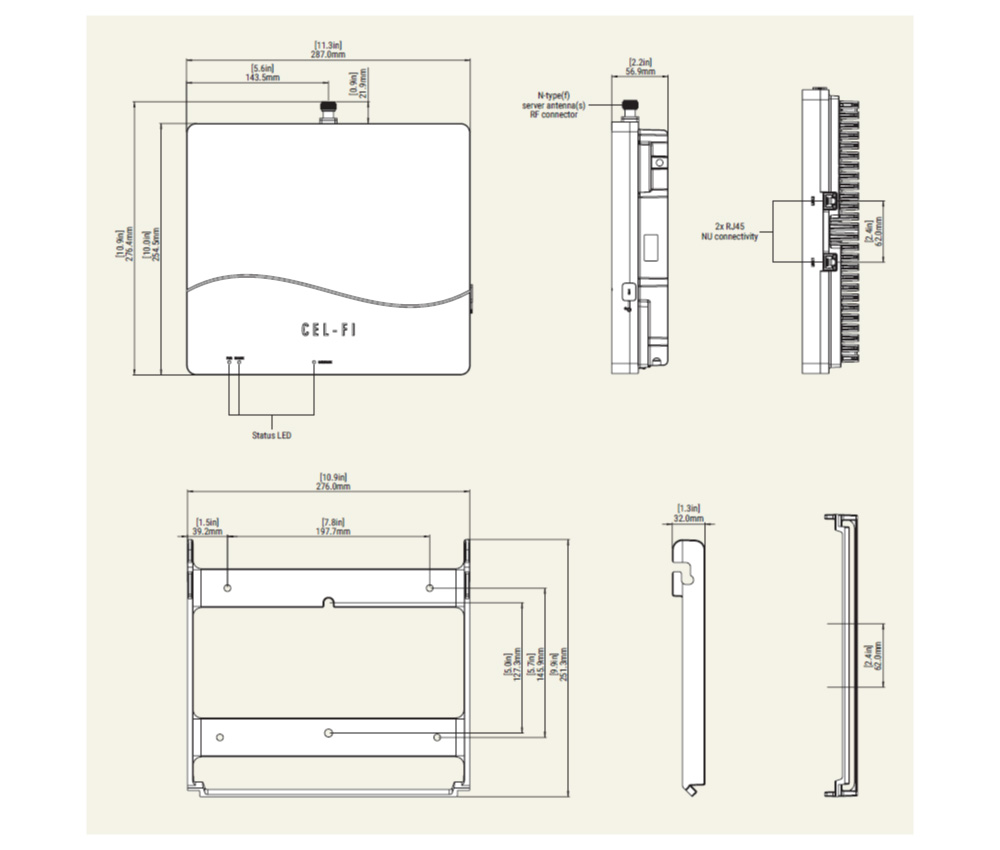 Cel-Fi Quatra 4000C Coverage Unit Diagram