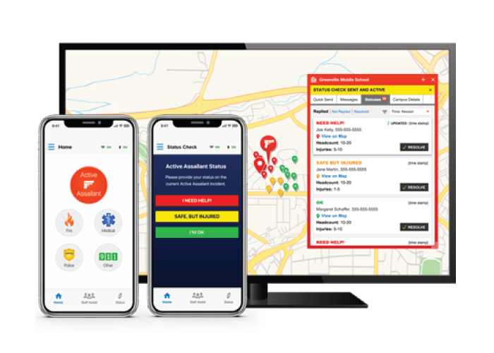 Rave Mobile Panic Button and Desktop Software Image Rendering