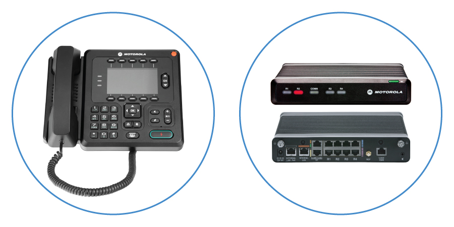 Motorola Solutions MCD 5000 Deskset and Remote Gateway Unit Images
