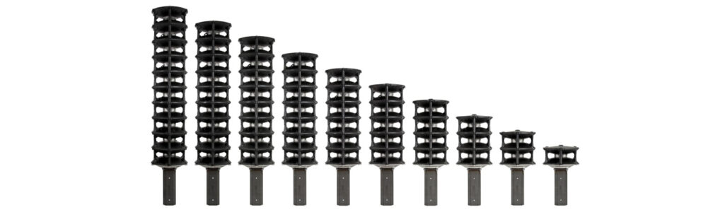 Whelen 2900 series mass notification system towers.