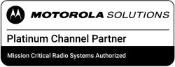 Motorola Solutions Platinum Channel Partner logo.